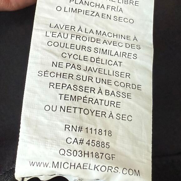 Michael Kors Black Pull On Trousers Ankle Length Dress Pants Stretch Size Medium - Picture 5 of 11